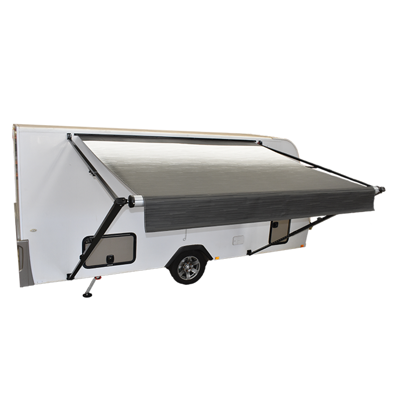 Carefree  Fiesta Triple Black Shale Fade Awning - No LED - No Arms